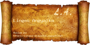Linges Angyalka névjegykártya
